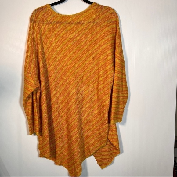 NY COLLECTION Asymmetrical Slub Tunic. 100% Acrylic. Raw Hems Size 1X - Picture 6 of 9
